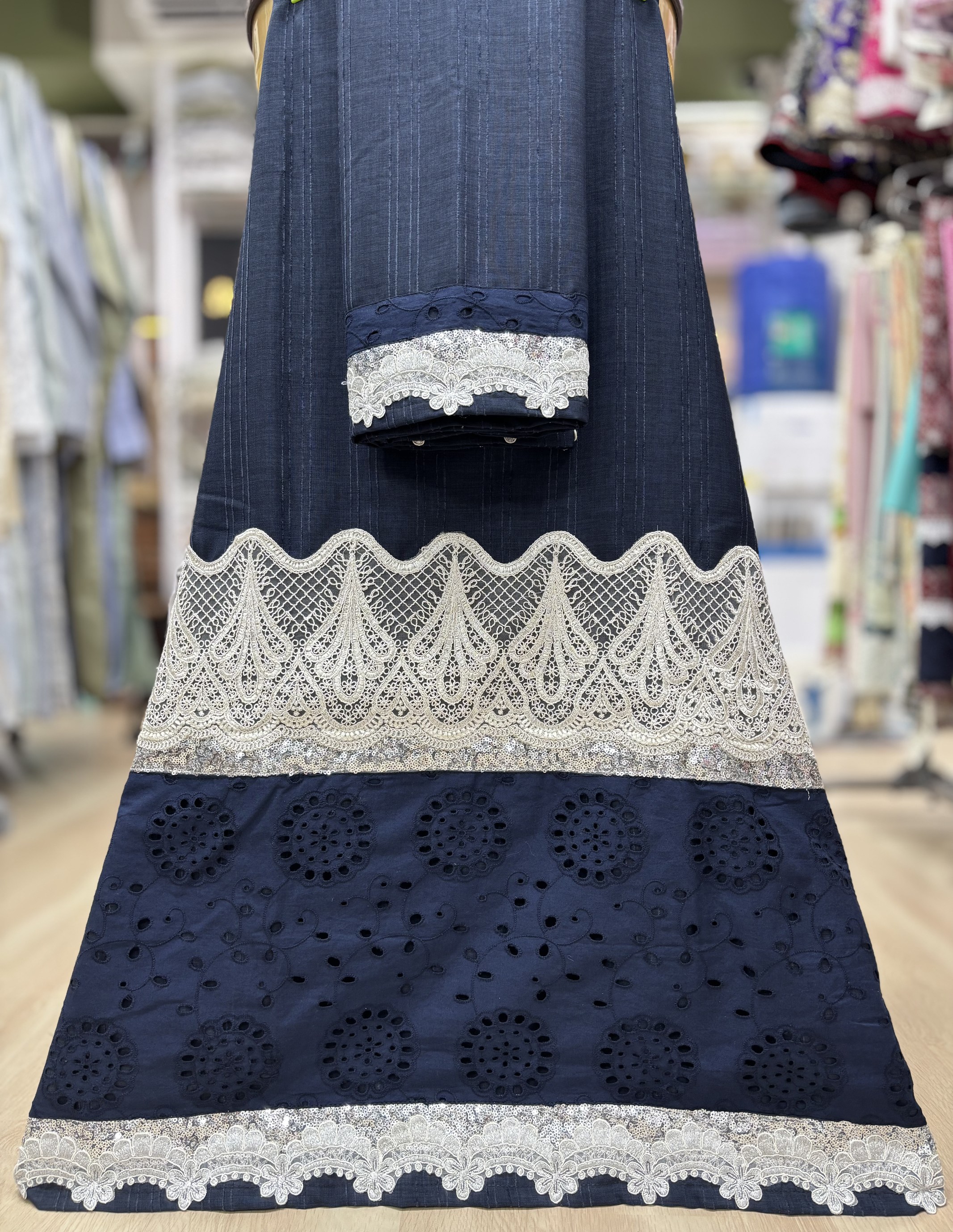 Dark Blue crush Fabric Lacing Rida Dark Blue crush Fabric Lacing Rida